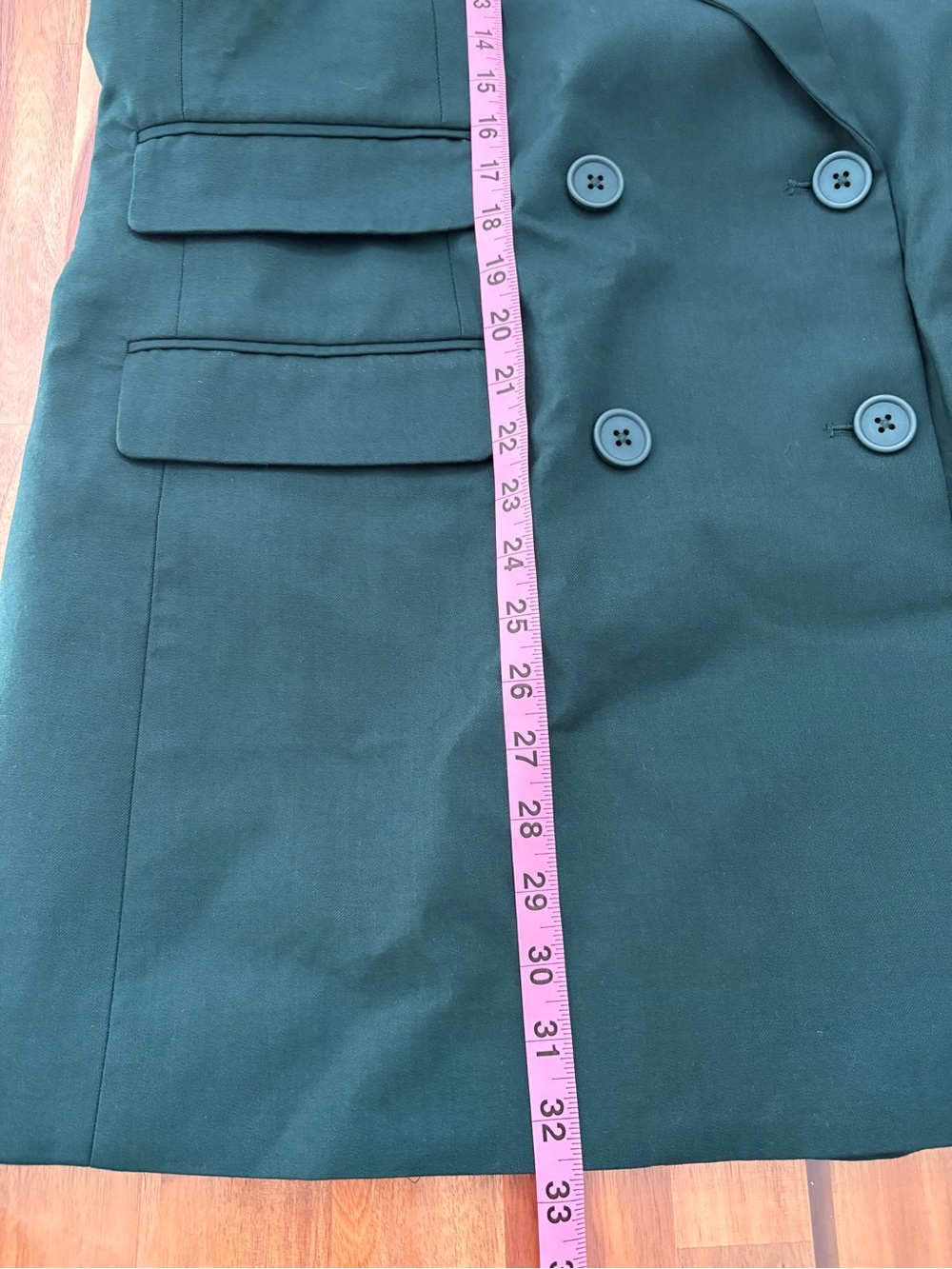 NWT Naked Wardrobe Sz M Oversize Long Sleeve Blazer Dress Deep Teal Blue - Picture 7 of 10